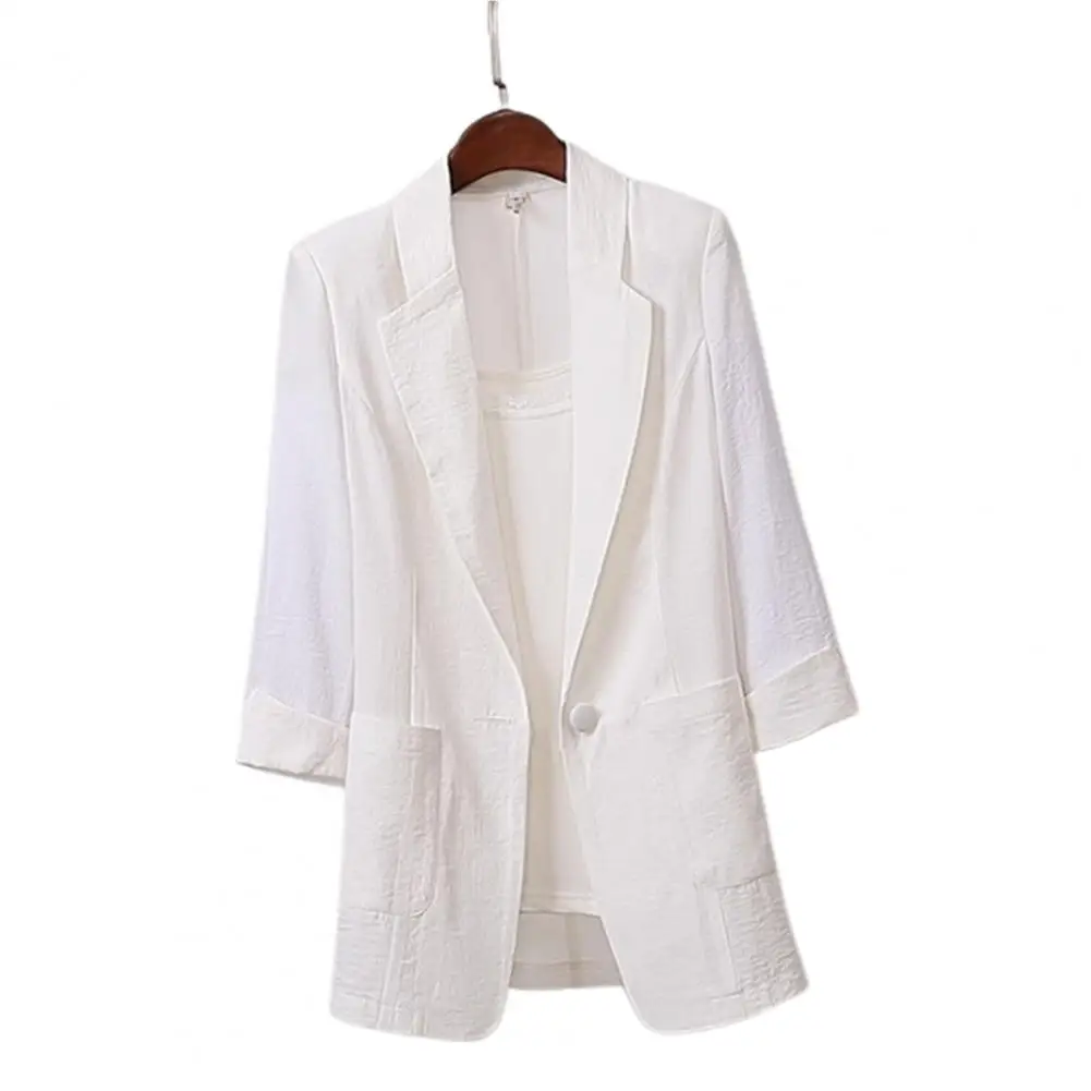 Bán Nữ Áo Vải Lanh Cotton Dài Kích Thước Lớn Bộ Áo Vest Thời Trang Phù Hợp Với Áo Khoác Nữ Veste Femme Куртка женская