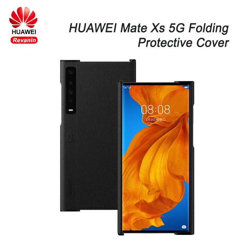 Original HUAWEI Mate Xs 5G Folding Protective Cover Leather Back Cover Case Protective Shell for Mate Xs