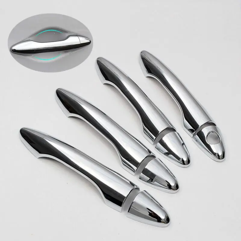 For Hyundai IX35 Tucson 2009 2010 2011 2012 2013 2014 Carbon Fiber Chrome Car Door Handle Cover Trim Sticker Accessories