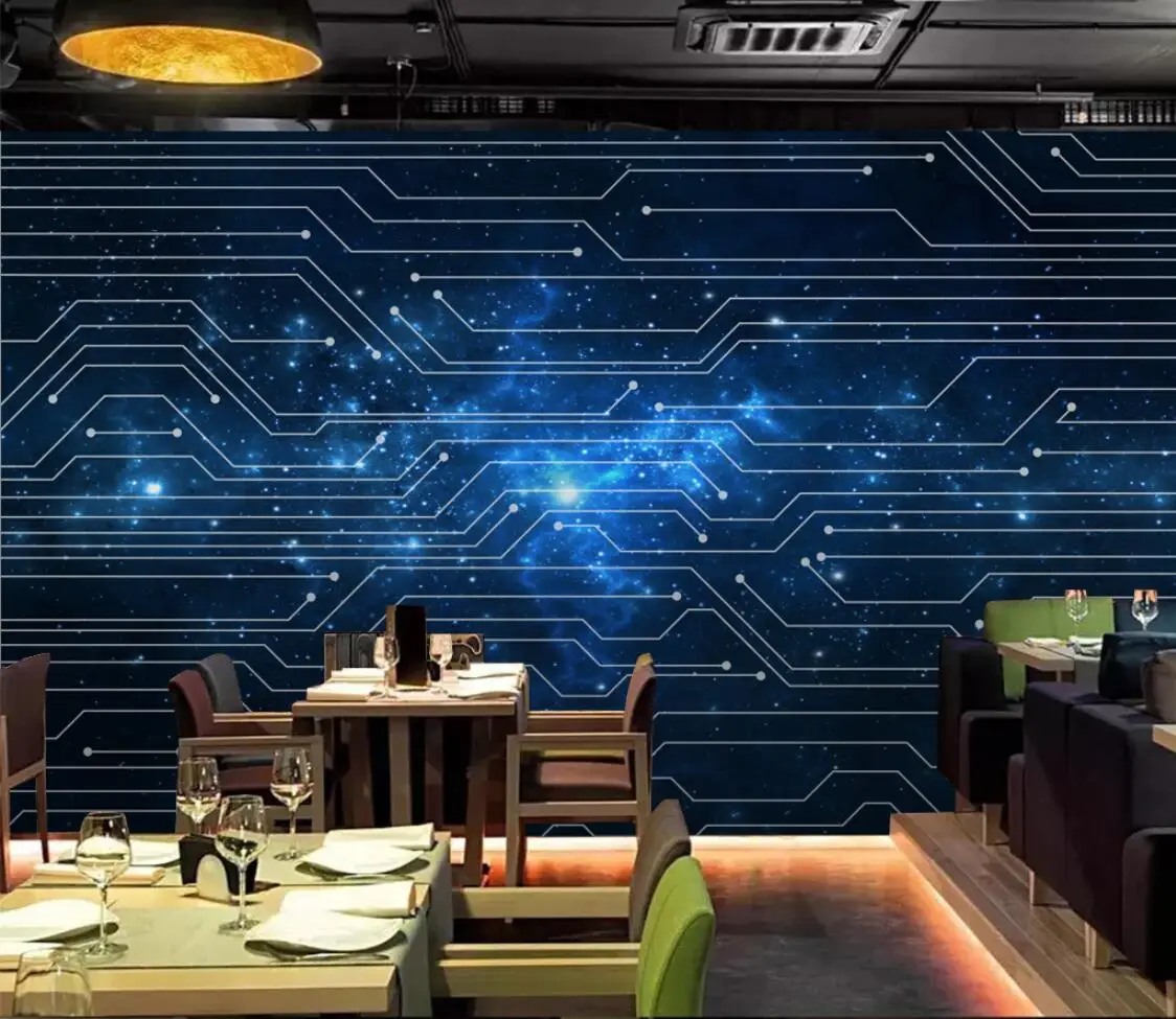3D Wall Paper Custom Technology Computer Circuit Board Living Room Landscape Sofa Backdrop Bedroom Decor