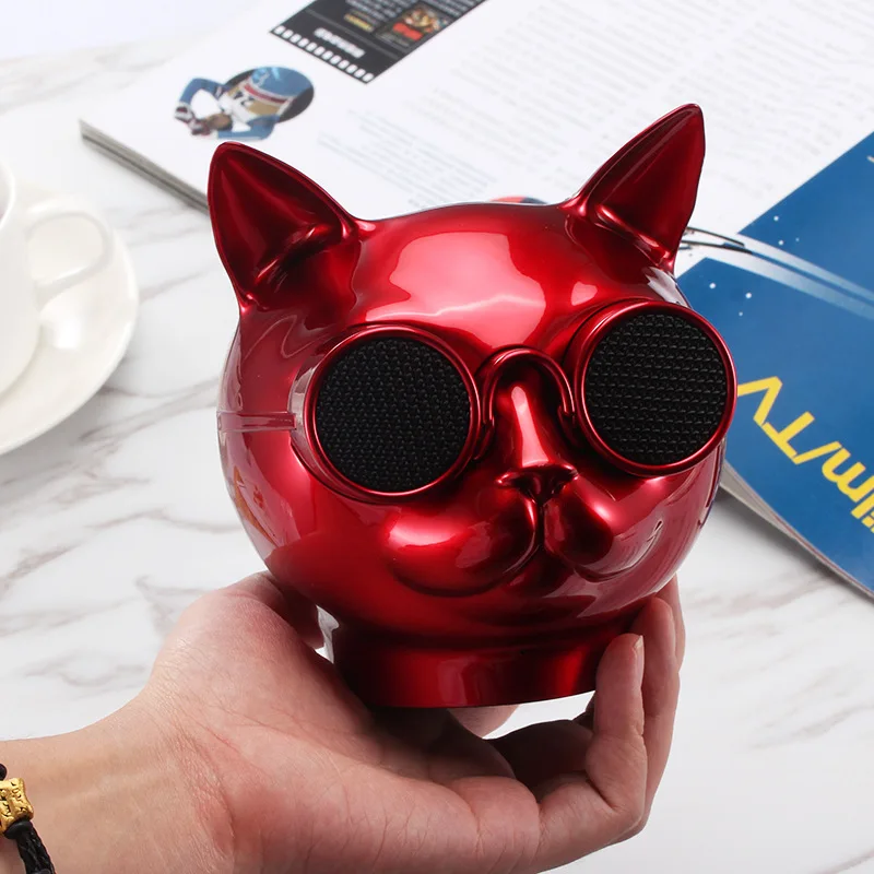 Cat head cartoon bluetooth speaker wireless horn audio TF card player MP3 lithium battery speakers FM radio mobile phone call