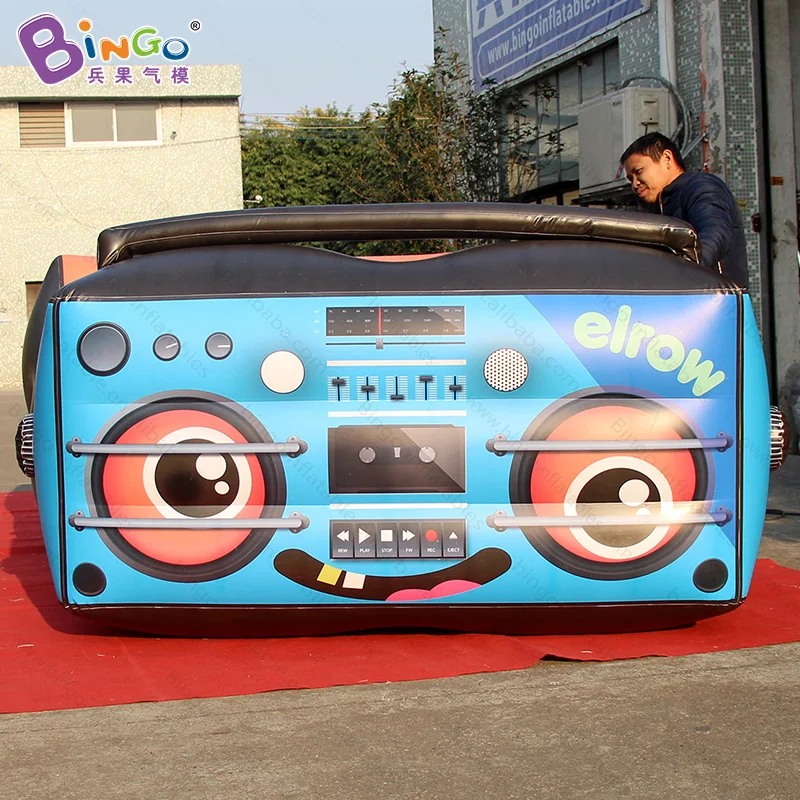 HOT 2x0.7x1 Meters Inflatable Radio for Music Party Decoration / PVC Radio Balloon for Display Toys