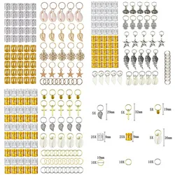 80/90/100pcs Gold Silver Hair Ring Braid Dreadlocks Bead Hair Cuffs Dread Tube Charm Dreadlock Accessaries Extension