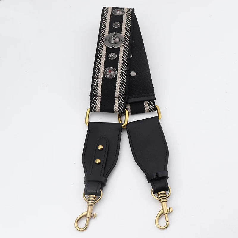 Luxury Canvas Cotton Saddle Shoulder Bag Straps Width 5cm For Old Flower Bag Strap Length 105CM