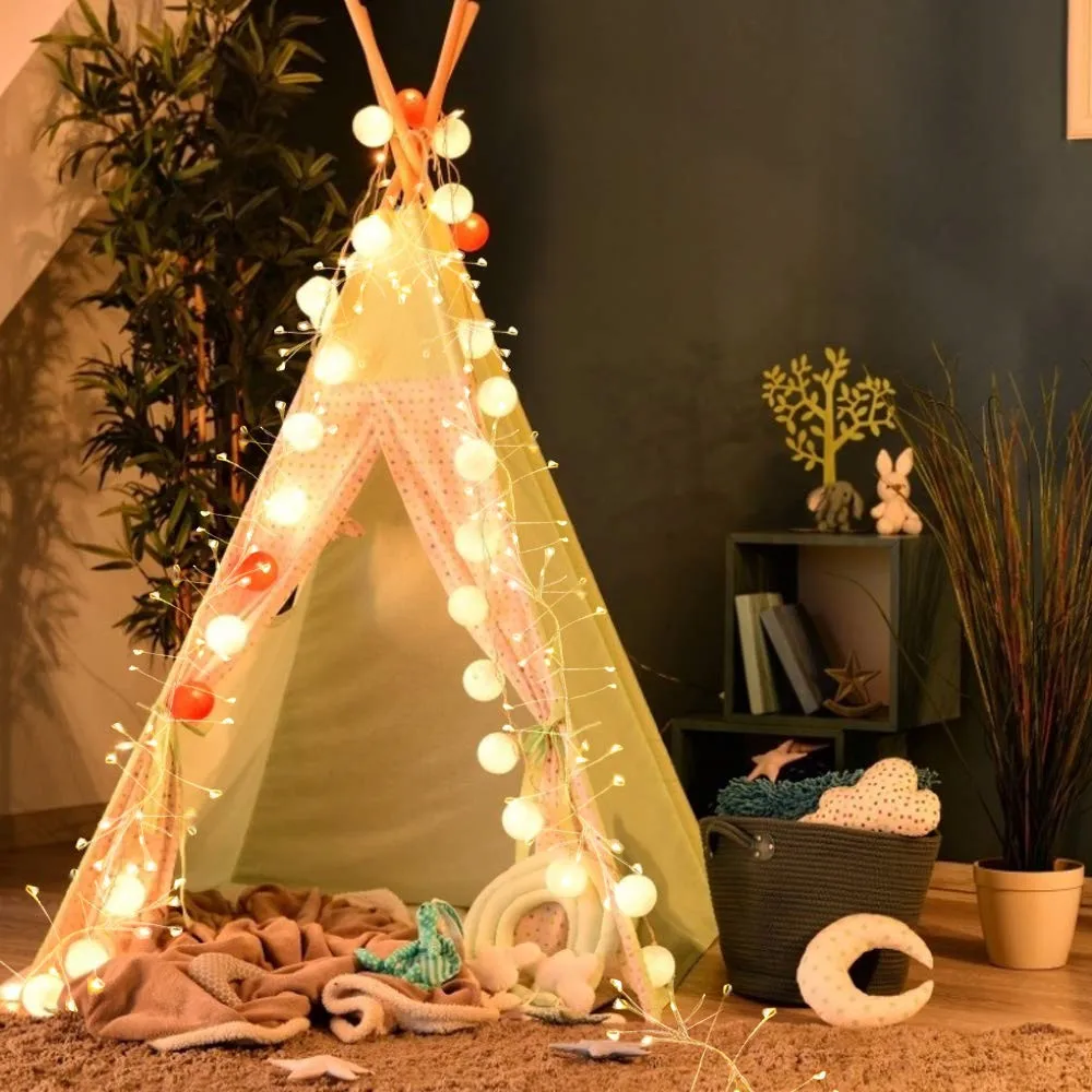 2M 5M Copper Wire LED String Lights Firecracker Fairy Garland Light for Christmas Window Wedding Party Battery Operated