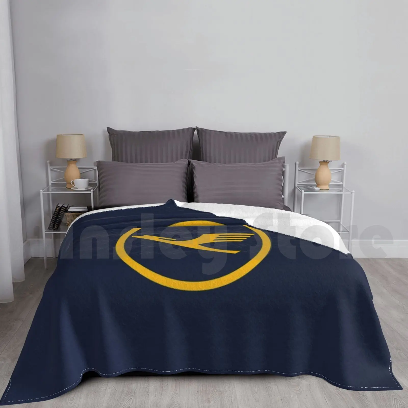 Lufthansa Blanket Fashion Custom Lufthansa Aviation Jet Plane Pilot Captain Stripes Airways Boeing Airbus Airplane