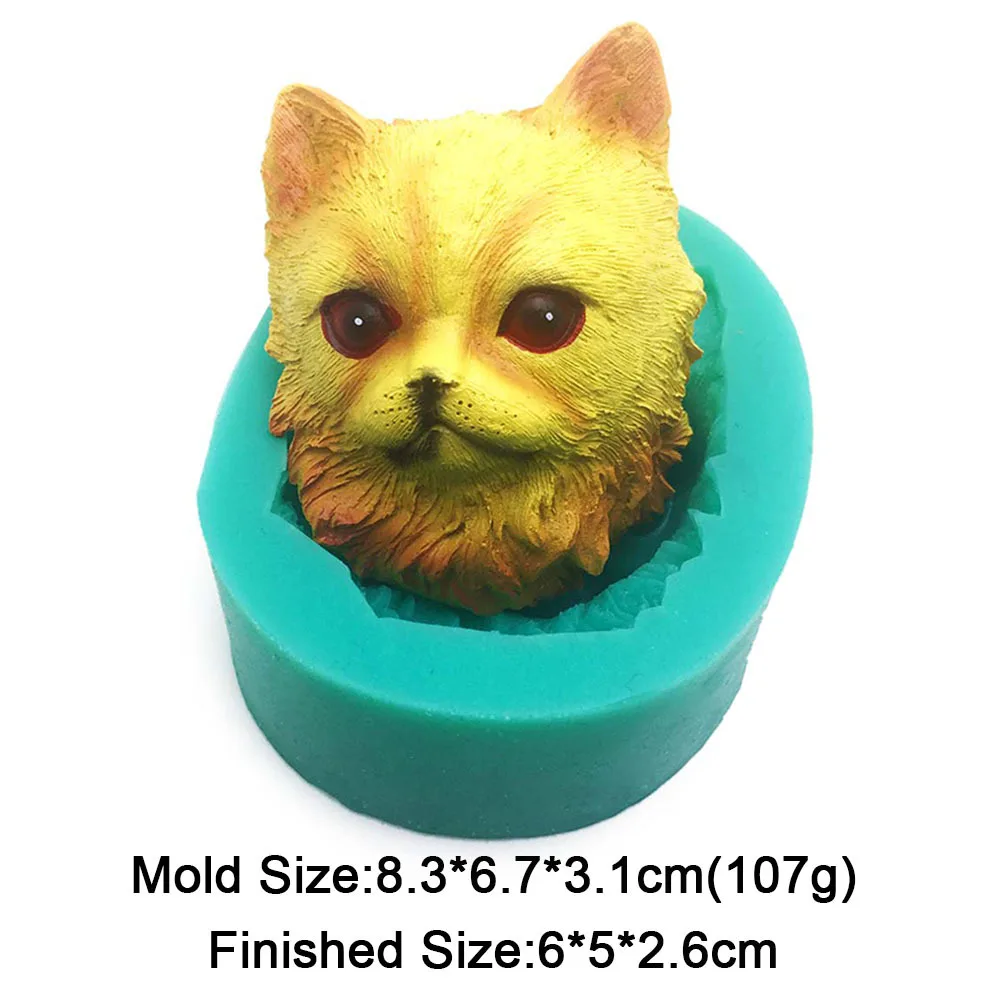 Cat Face Silicone Mold For Fondant Cake Decorating Tools Chocolate Dessert Sugar Kitchen Baking DIY Crafts Gypsum Resin Mould