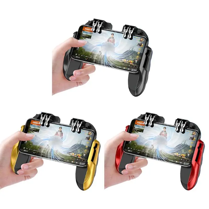 4 Trigger Mobile Game Controllers with Fan Compatiple for PUBG  COD Mobile