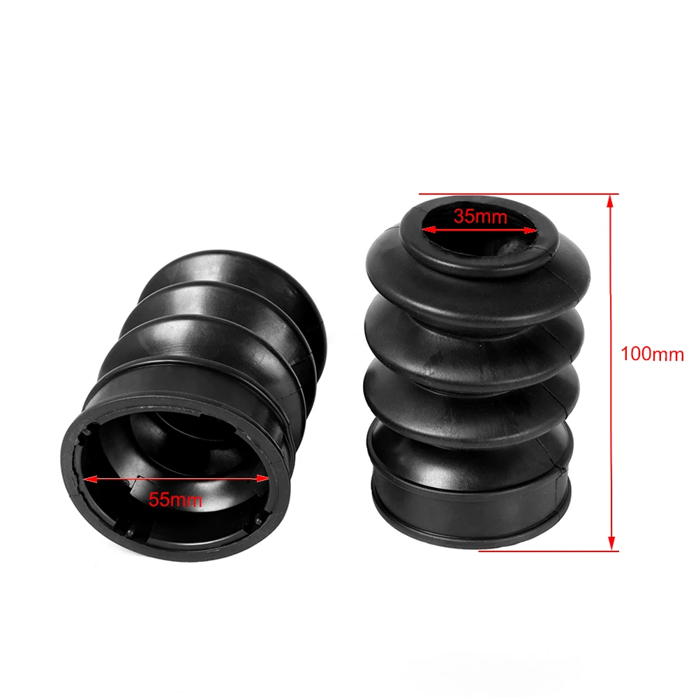 2Pcs Motorcycle Gaiters Gators Boots Rubber Fork Dust Cover Black For Harley Sportster Dyna FX XL 883 1200 XL883 Accessories