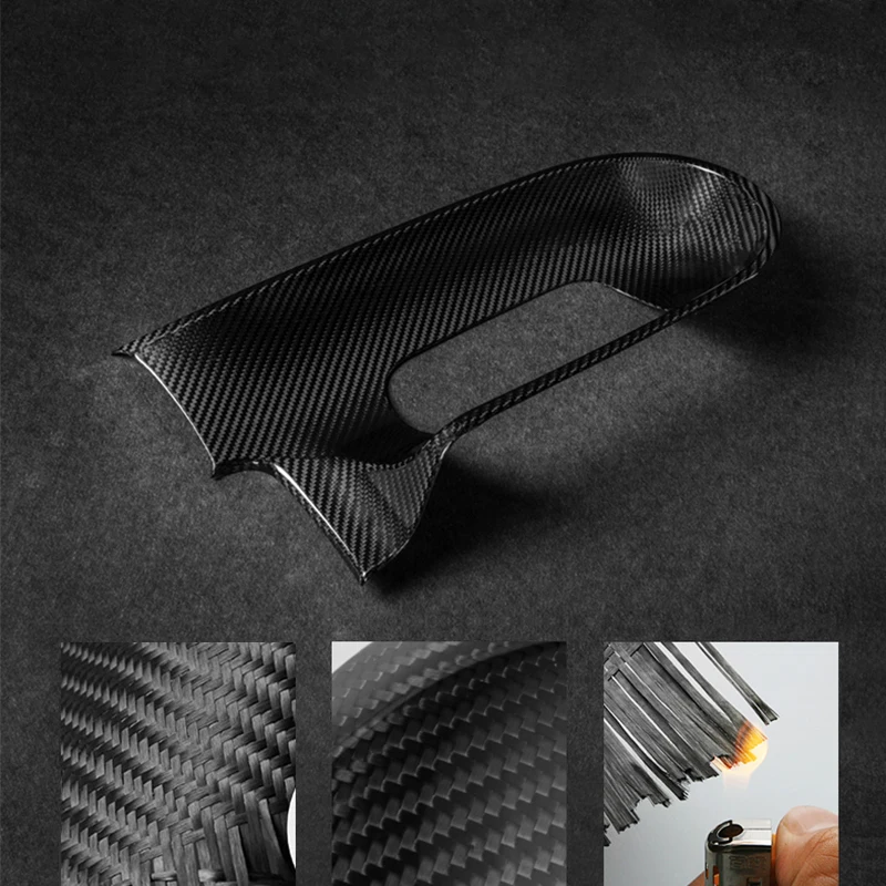 For Mercedes Smart 453 Fortwo Forfour Car Center Console Carbon Fiber Decoration Interior Protection Cover Styling Accessories