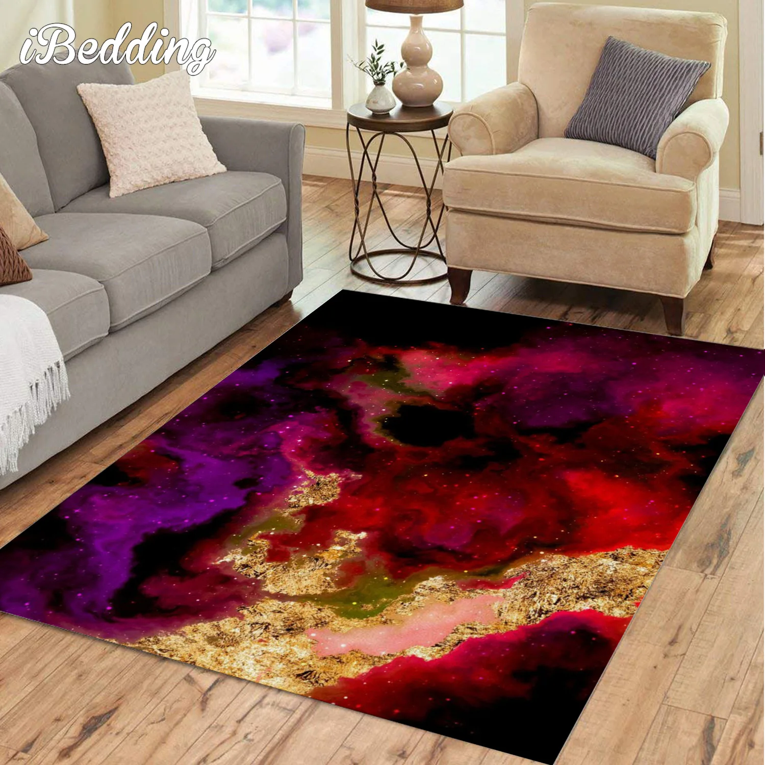 100 Starry Nebula In Space Rugs and Carpets for Home Living Room Lounge Rug Room Decoration Teenager Large Area Rug