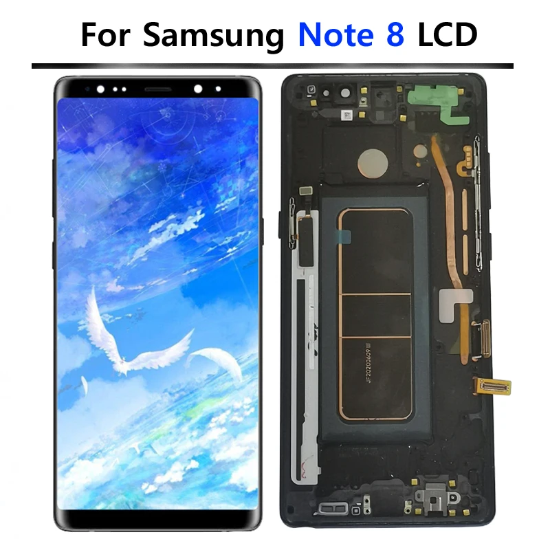 Tested 6.3\'\' SUPER AMOLED LCD Screen For SAMSUNG GALAXY Note 8 Note8 LCD Display Touch Screen Digitizer Assembly Repair Parts