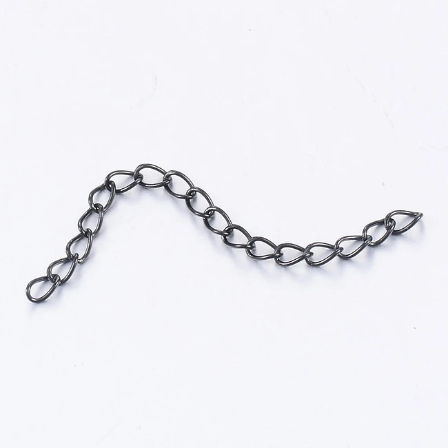 10 Stück/Set Edelstahl DIY Verlängerungskette Zubehör 3mm Breite 3CM Länge Verschiedene Farben Halsketten-Verlängerungskette – Detail 6
