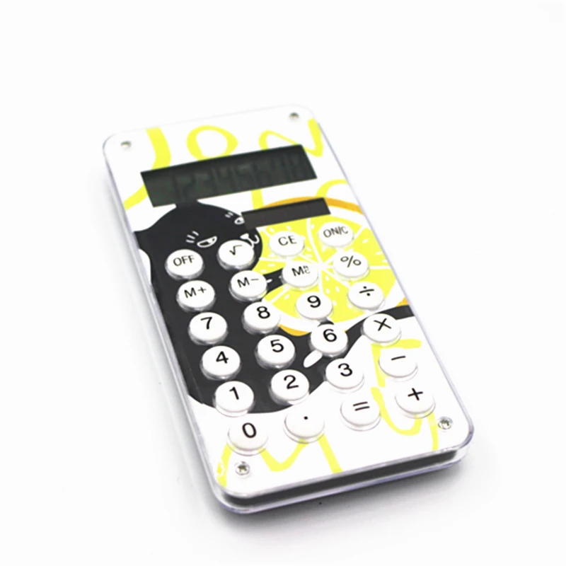 Pocket Cute Mini Calculator Keychain 8 Digits Display School Calculadora Portable with Maze Game On The Back