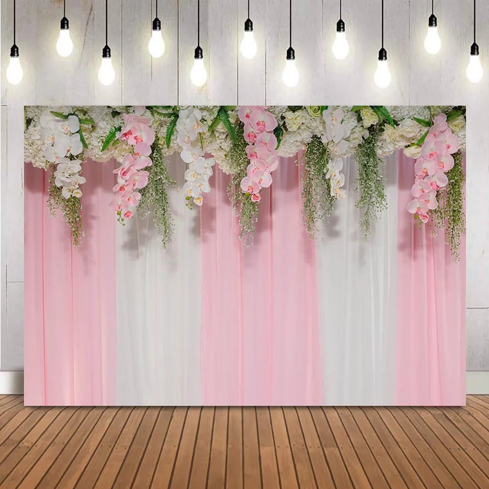 Photography backdrop wedding bridal shower spring floral background for photo studio photocall newborn portrait photo booth