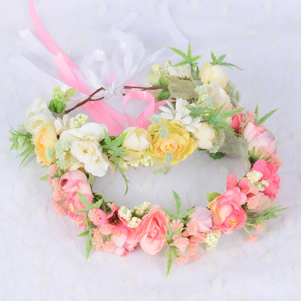 New Cross-border Korean Fairy Wreath Flowers All Over The Sky Star Headdress Bridesmaid Travel Photo Performance Hair Ornament H