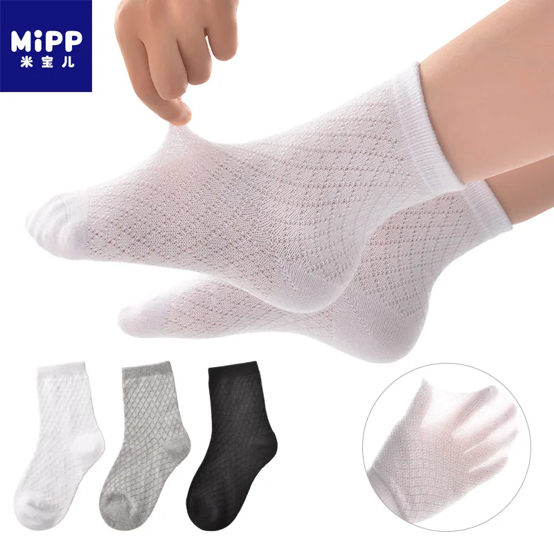 6 pairs / mesh thin boy children socks children new summer baby cotton candy color short women's socks