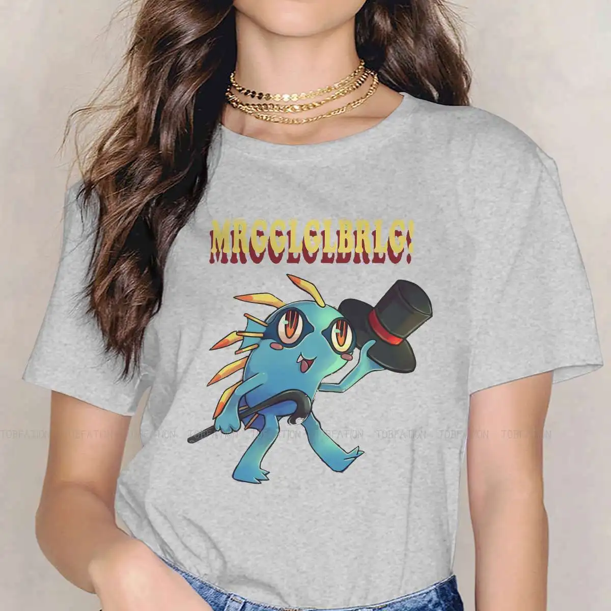 Murloc O Collar TShirt World of Warcraft Pure Cotton Basic T Shirt Girl Tops Fashion Big Sale