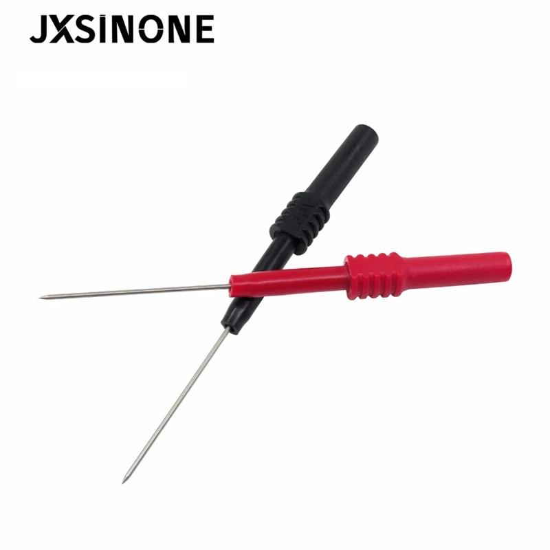 JXSINONE P5009-aguja de perforación de aislamiento de PVC suave, multímetro no destructivo, sondas de prueba, rojo/Negro, 4 Uds.