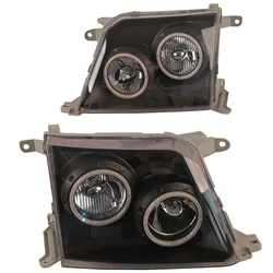 For Toyota LAND CRUISER PRADO Modified Headlights FJ90 RZJ90 VZJ95 KZJ951998 1999  Black Bottom  A Pair