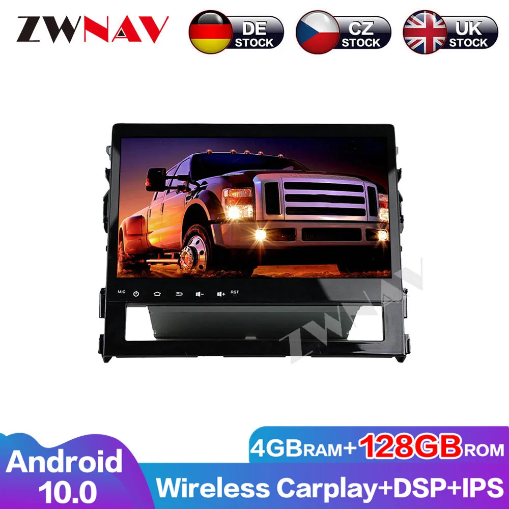 Audio Stereo Car accessaries ZWNAV 128G Carplay Android 10.0 Auto Radio DVD Player For Toyota Land Cruiser 2020 GPS Head unit