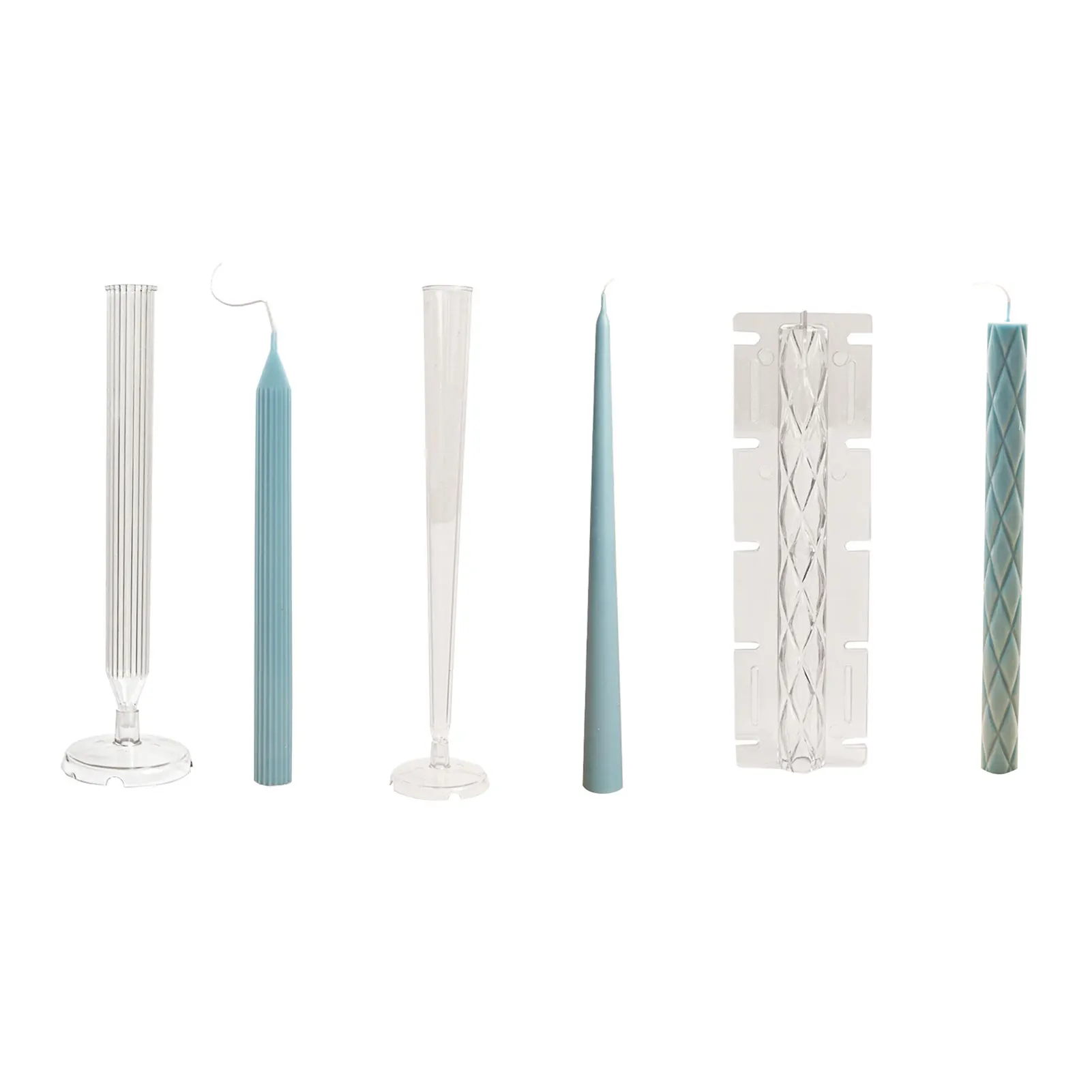 Vertical Long Rod Candle Mould Plastic Pillar Candle Making Kit Roman Column Cylinder Rib Candle Molds Nordic Decoration Vividly