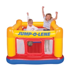 Indoor Removable Kids Trampoline Inflatable Home Small Bouncing Bed Household Jumping Bounce Bed With Protecting Wire Net