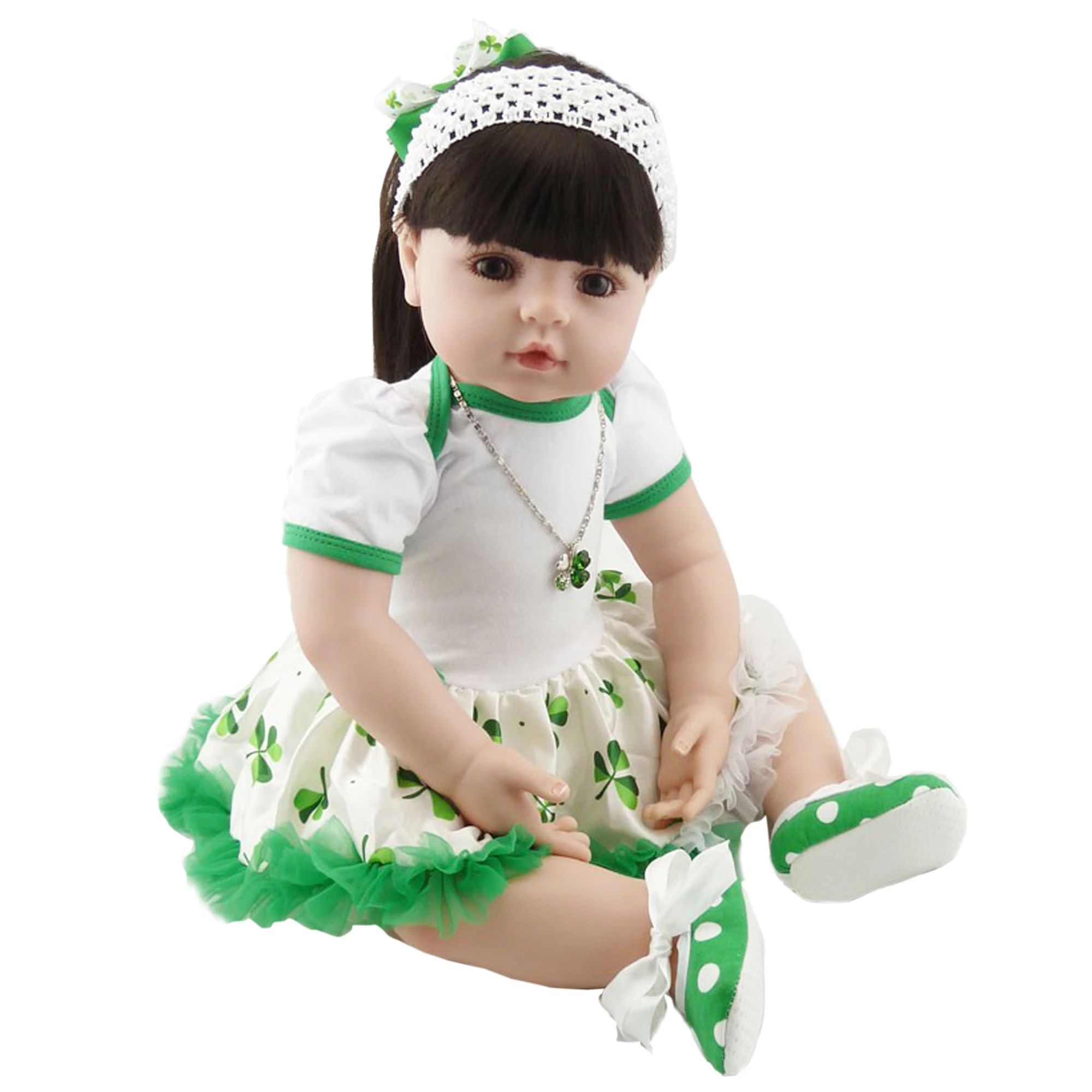 60cm morbido Silicone vinile ragazza Reborn Doll principessa bambino neonati vivi Boneca Bebe regalo di compleanno vestire giocattolo