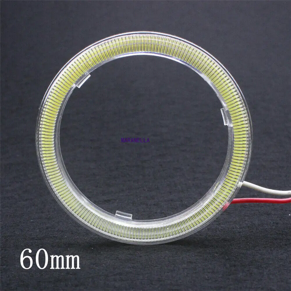 1pcs 60mm/70MM/80mm /90MM/100mm/110MM/120mm White COB Angel Eyes Halo Car LED Light Ring DRL Halo Headlight Lamp