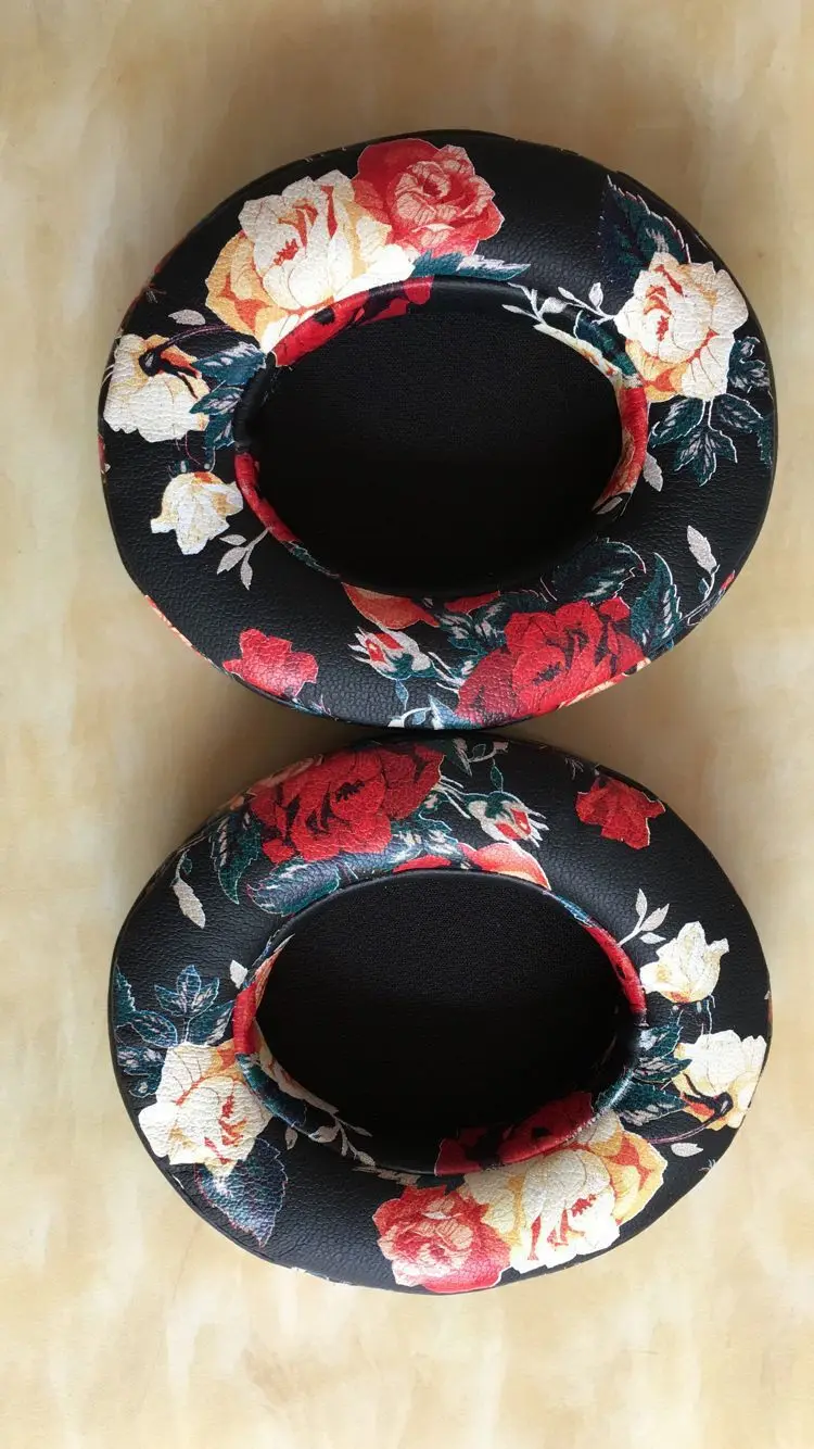 ดอกไม้พิมพ์เปลี่ยนหนังเทียมโฟม Earpads EAR Pads หูฟังเบาะสำหรับ Beats Studio2.0
