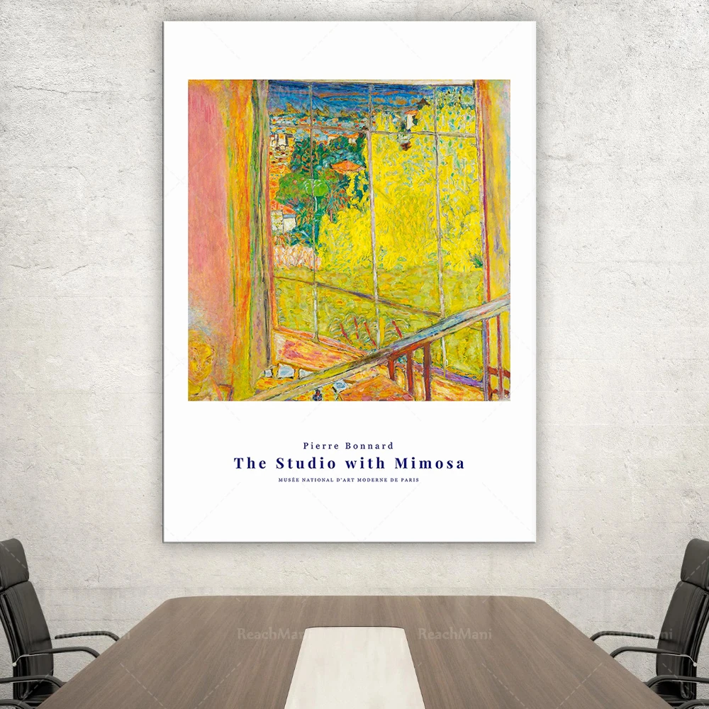 

Pierre Bonnard Print, The Studio with Mimosa, Bonnard Digital Print, Bannard exhibition poster, Modern wall art