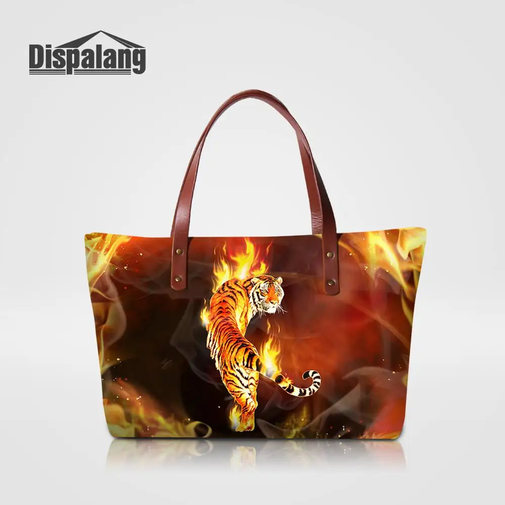 Animal Print Top Handle Tote Bag for Women and Girls, Large Capacity Beach Bag, Fashion Shoulder Bag Feminina