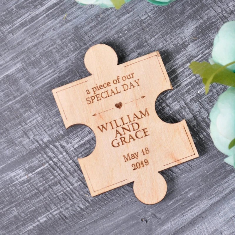 Modern wedding Save the Date wood save the date magnet rustic  Fridge Magnets Custom wedding magnet