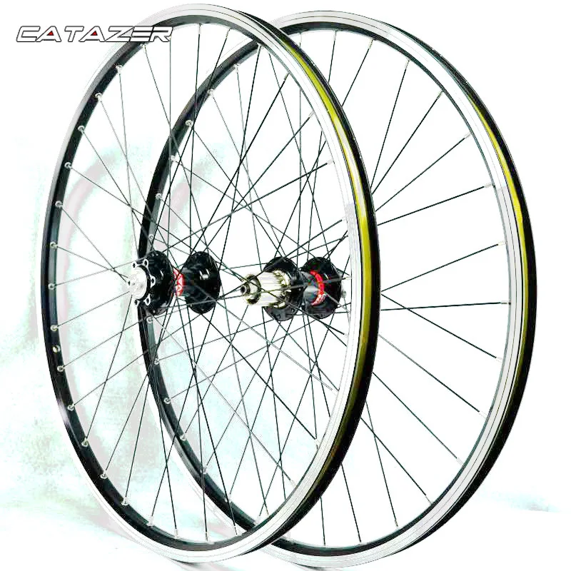 26inch 4 Bearing HUB 041/042 32holes Disc V Brake Wheel Mountain Bike Wheel Set 7/8/9/10/11 Speed Cassette