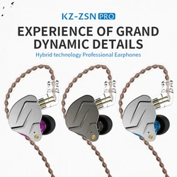 Kz zsnプロ1BA + 1DDハイブリッドで耳イヤホンハイファイdj monitoランニングスポーツイヤホンインナーイヤー型kz ZS10プロAS10 kz zsx kz zsnプロAS06