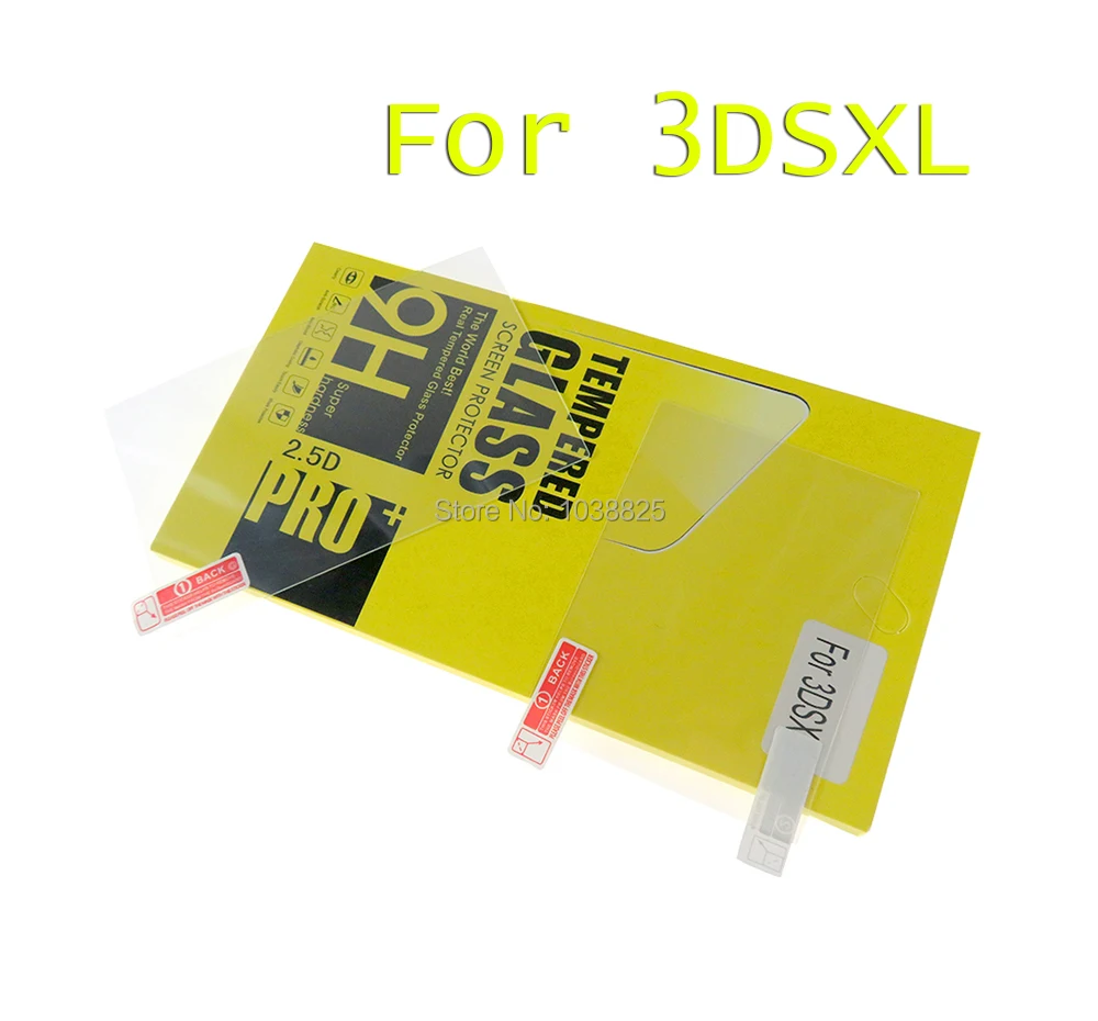 Top Tempered Glass LCD Screen Protector+Bottom PET Clear Full Cover Protective Film Guard for Nintendo 3DS XL/LL 3DSXL/3DSLL