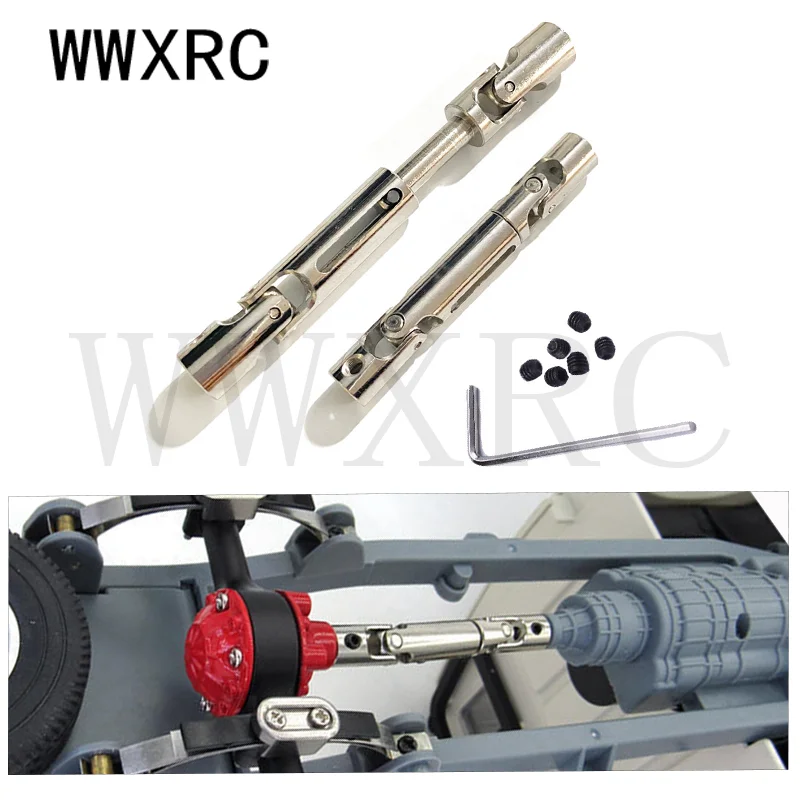 2PCS Metal CVD Drive Shaft for WPL 1/10 D12 1/16 C14 C24 C34 B14 B24 B16 B36 RC Car Upgrade Accessories