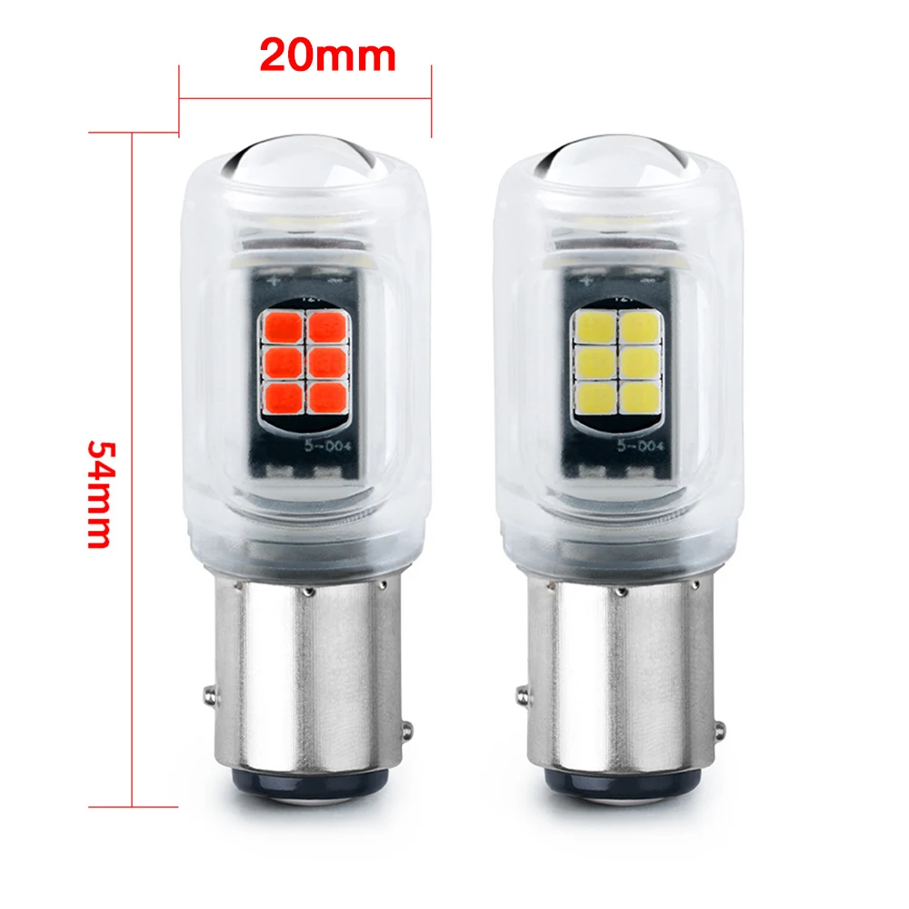 2Pcs 16SMD S25 1156 BA15S P21W LED 1157 BAY15D P21/5W Bulb R5W BAU15S PY21W Car Turn Signal Light Reserve Lamps Auto Brake Light