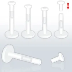 2Pcs 16G 6-10mm Clear Acylic Ball Ear Cartilage Tragus Piercing Fashion Jewelry Bioplast Flexible Push-in Labret Lip Stud
