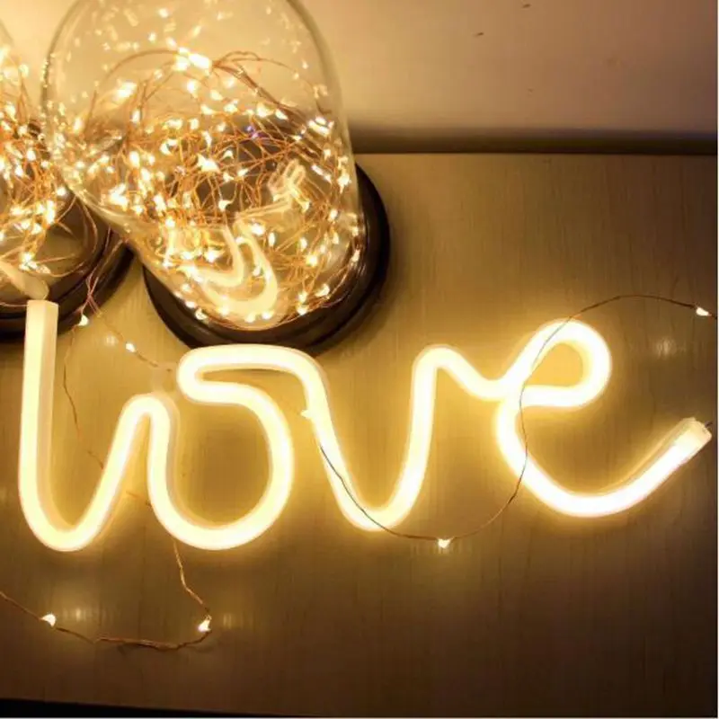 

3D Love Neon Sign LED Wall Lamp Confession Romantic Decoration Lamp Visual Artwork Bar Lamp Home Shop Decor ZXX1083