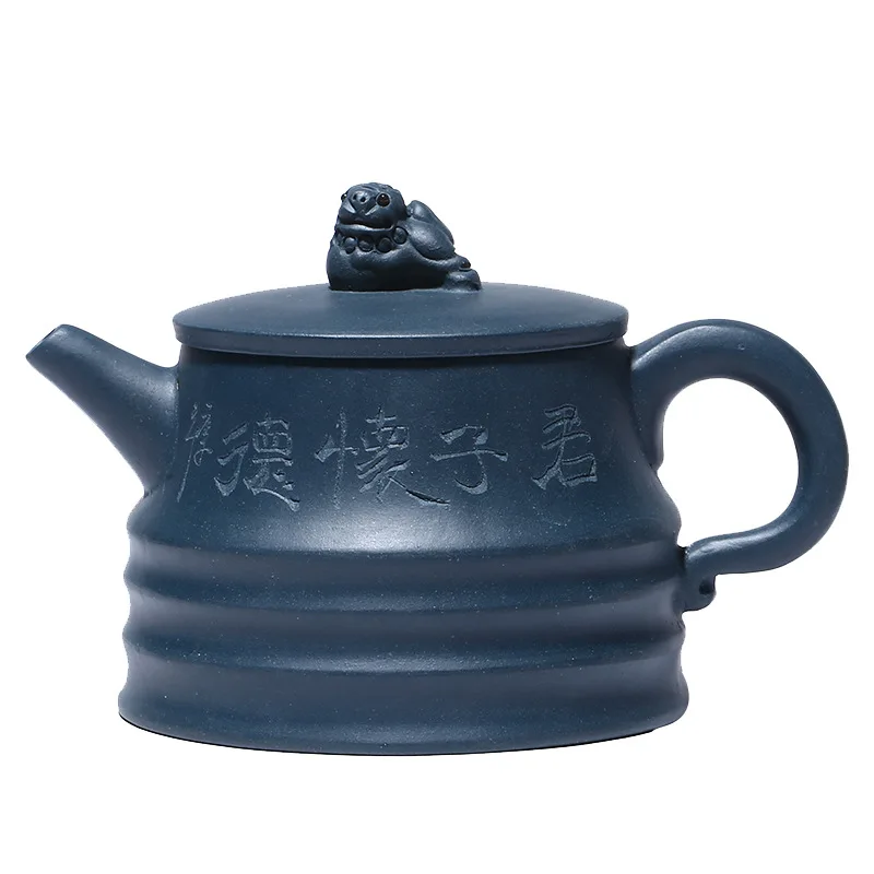 Handmade Clay Gentleman Huaide Kettle, Zisha Teapot, Yixing Handmade Pot, Kung-Fu Teaware, Purple Clay Drinkware for Puer Green