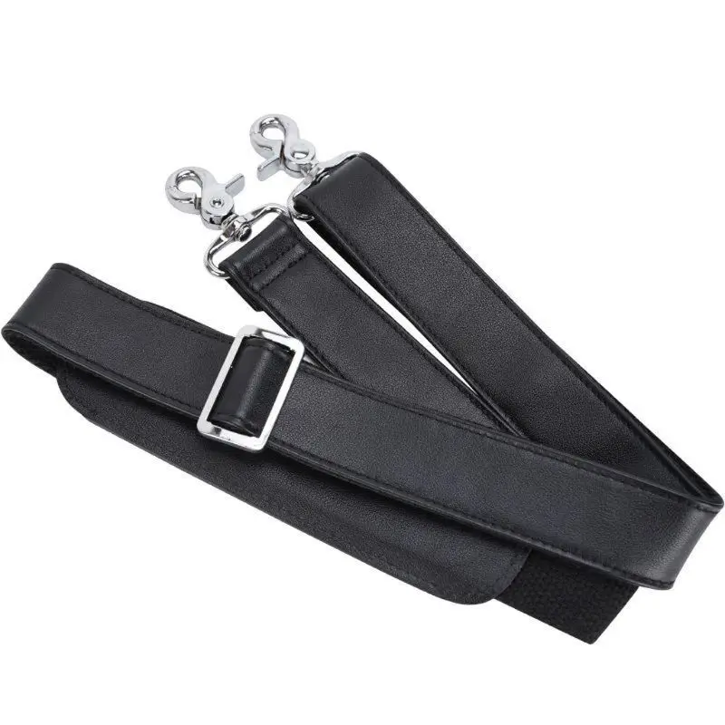 Universal Adjustable Padded Genuine Leather Wide Shoulder Bag Strap Replacement for Laptop Case Crossbody Messenger Bag