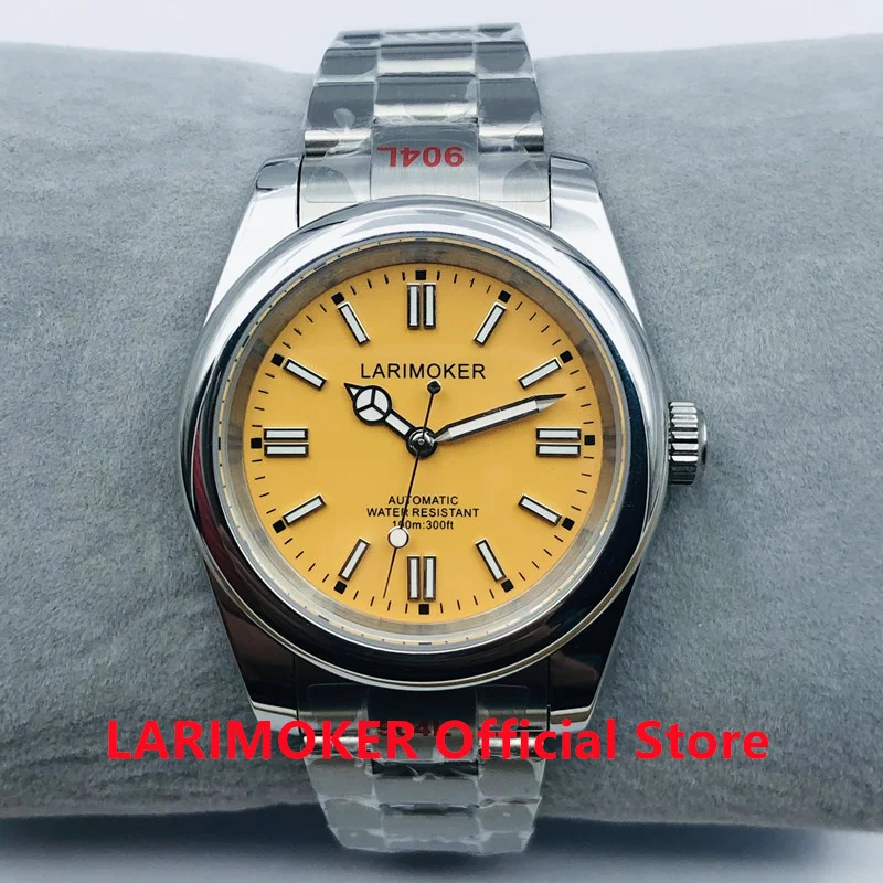 

LARIMOKER New Yellow Oyster Perpetual Date-just 36mm/39mm Man Watch Jewelry NH35A PT5000 MIYOTA Folding Clasp Sapphire