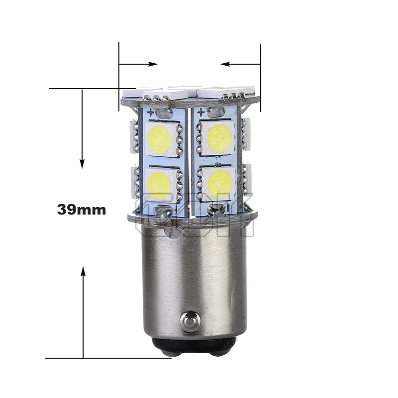 Bombillas Led de repuesto para coche y barco, luces interiores blancas 18SMD BA15D 1142, cabina marina, 1004, 1076, 1142, 9-14V, 2 uds.