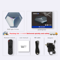 20PCS LOT RGB light TV BOX Smart TV BOX A95X F4 Amlogic S905X4 LAN 100M AV1 Android 11.0 2.4G&5G Dual WiFi BT4.1 Set Top Box