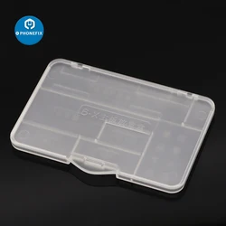 Transparent Plastic Storage Box Super-hard acrylic CPU IC Chip accessories Organizer Case Screw Organizador for iPhone Repair