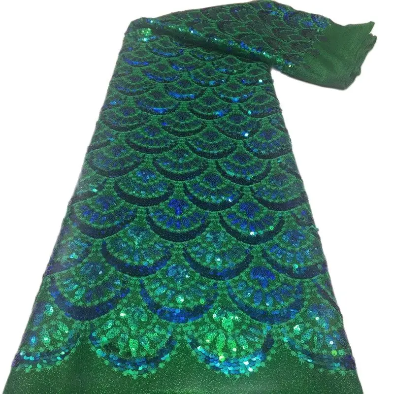 

Sparkly Sequins Material 8 Colors Option Embroidered Tulle French Lace Fabric H-14.2161801 for Party Show Dress