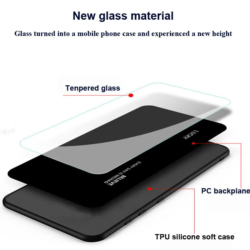 Z6Pro Gradient Color Blue Tempered Glass Cases Back Cover For Lenovo Z6 Pro Shell Silicone Frame Case For Lenovo Z 6 Pro Funda