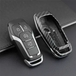 Key Case Fob Bag Holder ABS Hard Shell Cover Parts Fit For Ford Edge Explorer F150