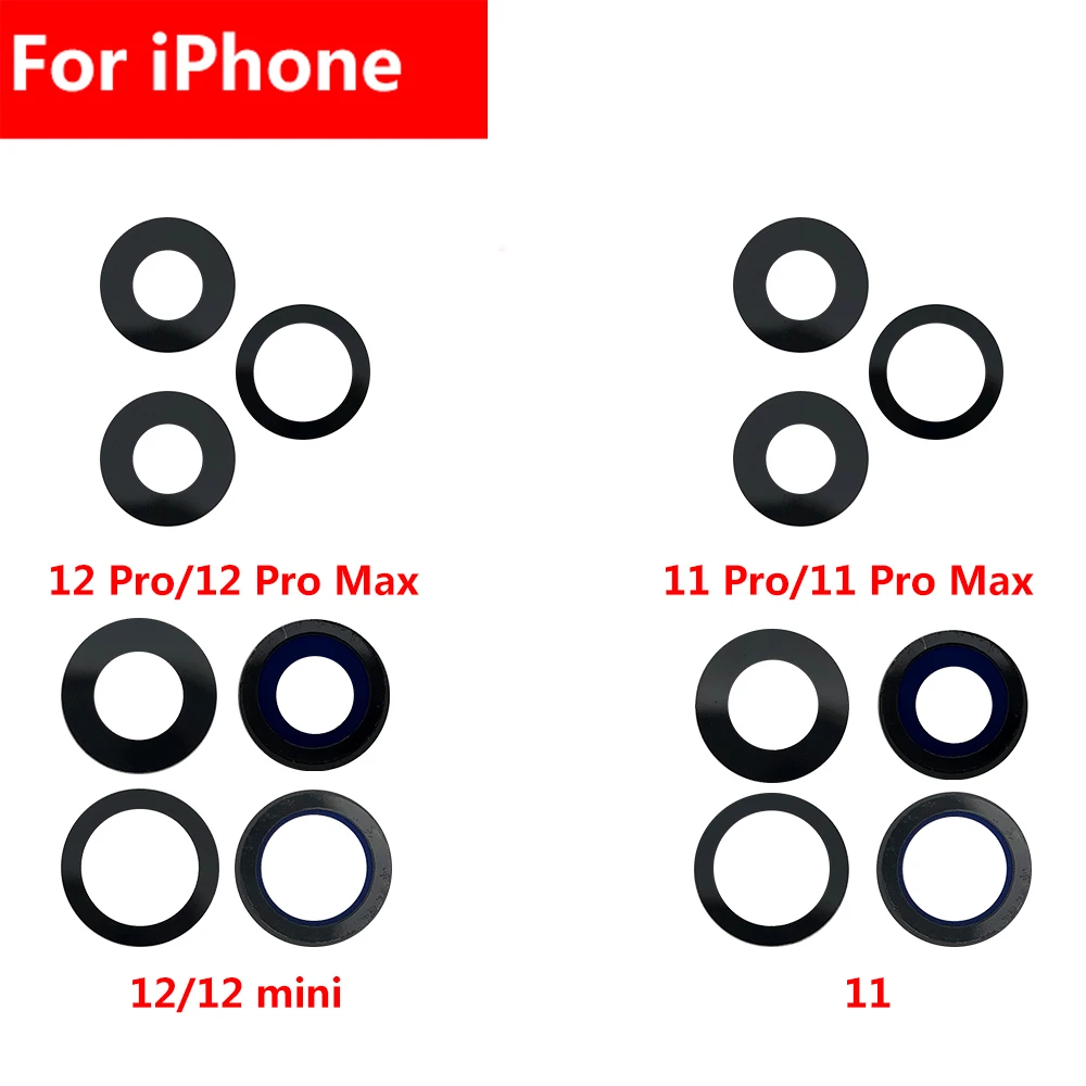 NEW Tested Rear Camera Glass For IPhone 6 7 8 Plus X XR XS 11 12 Pro Max 12mini Back Camera glass Lens With Ahesive + Tool